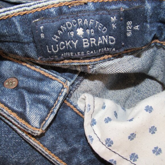 Lucky Brand LOLITA SKINNY Blue Raw Hem Distressed Jeans Women's 6 28 - Picture 9 of 9